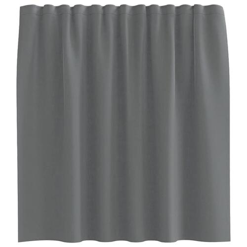 Voile-gardiner med stanglommer 2 stk. mørkegrå