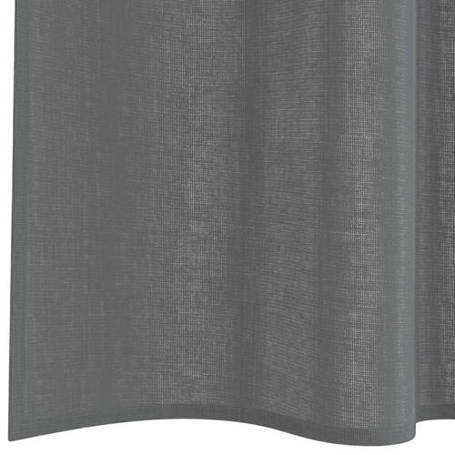 Voile-gardiner med stanglommer 2 stk. mørkegrå