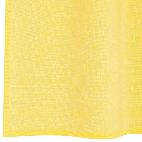 Voile-gardiner med løkker 2 stk. 140x140 cm gul