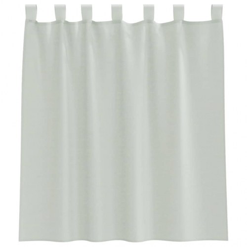 Voile-gardiner med stanglommer 2 stk. lysegrå