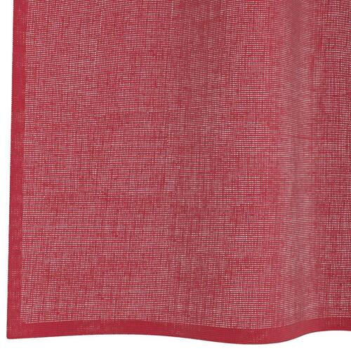 Voile-gardiner med løkker 2 stk. 140x140 cm vinrød