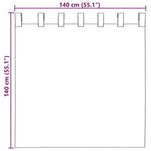 Voile-gardiner med løkker 2 stk. 140x140 cm vinrød