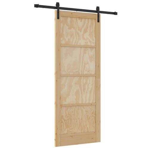 Glidedør med beslag 83x211 cm Massivt fyrretræ