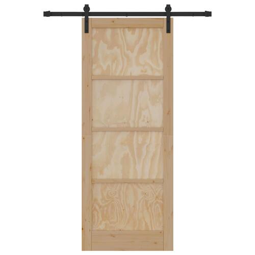 Glidedør med beslag 83x211 cm Massivt fyrretræ