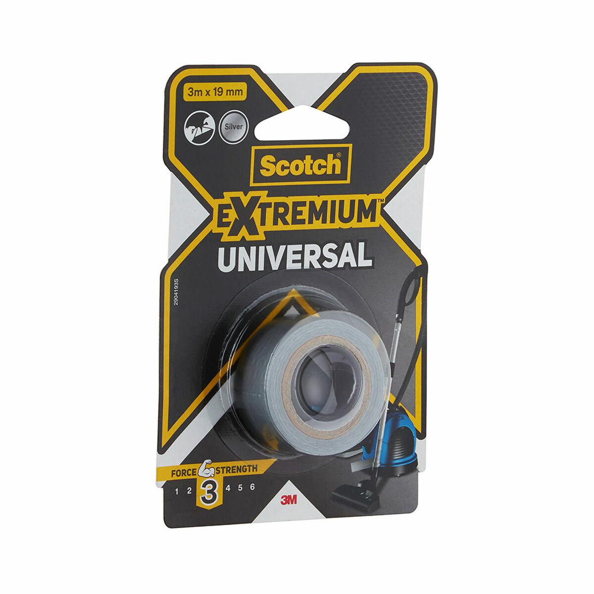 Scotch gaffatape Extremium Universal, grå - 3 m x 19 mm