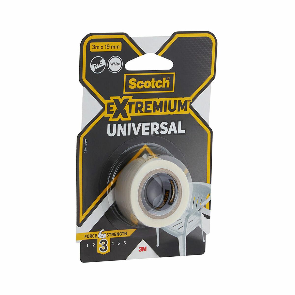 Scotch gaffatape Extremium Universal, hvid - 3 m x 19 mm