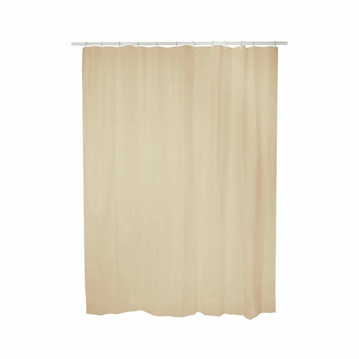 Exma brusebadsforhæng basic - Beige PVC, 140 × 180 cm