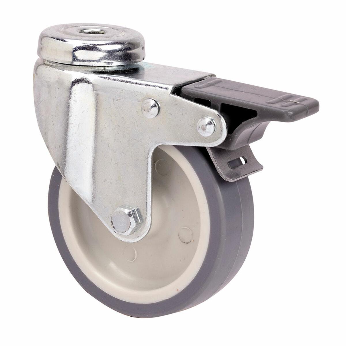 Ruedas Alex møbelhjul, grå gummi, Ø6 cm, drejeligt, 50 kg
