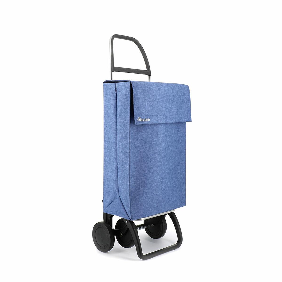 Rolser indkøbstrolley Jean Tweed blå - 43 l, 4 hjul