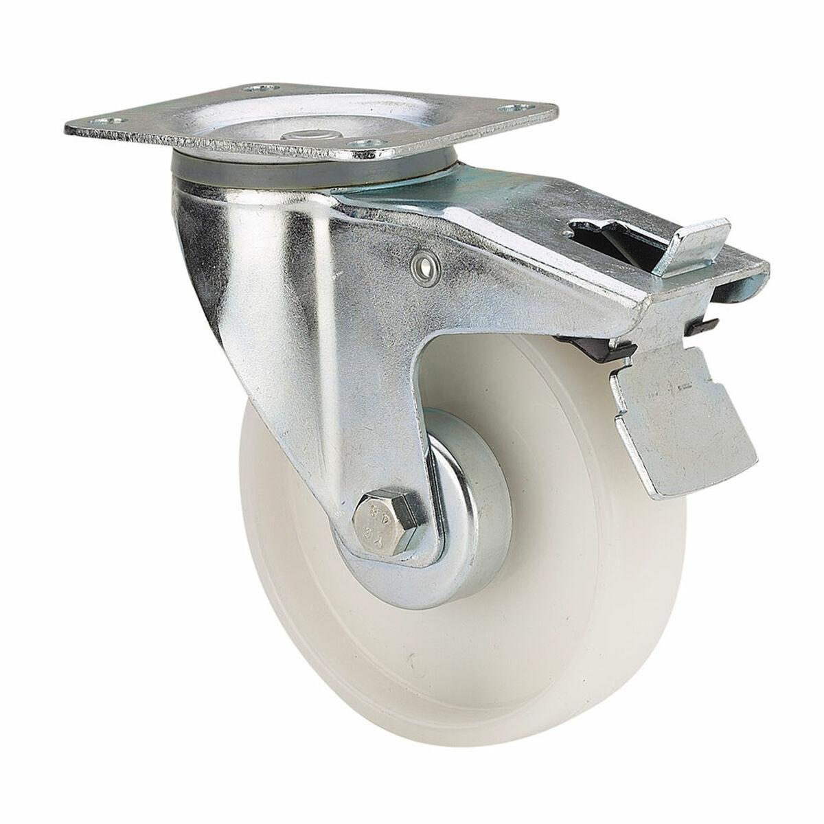 Ruedas Alex møbelhjul, hvid poliamid Ø 10 cm - drejelig, 150 kg