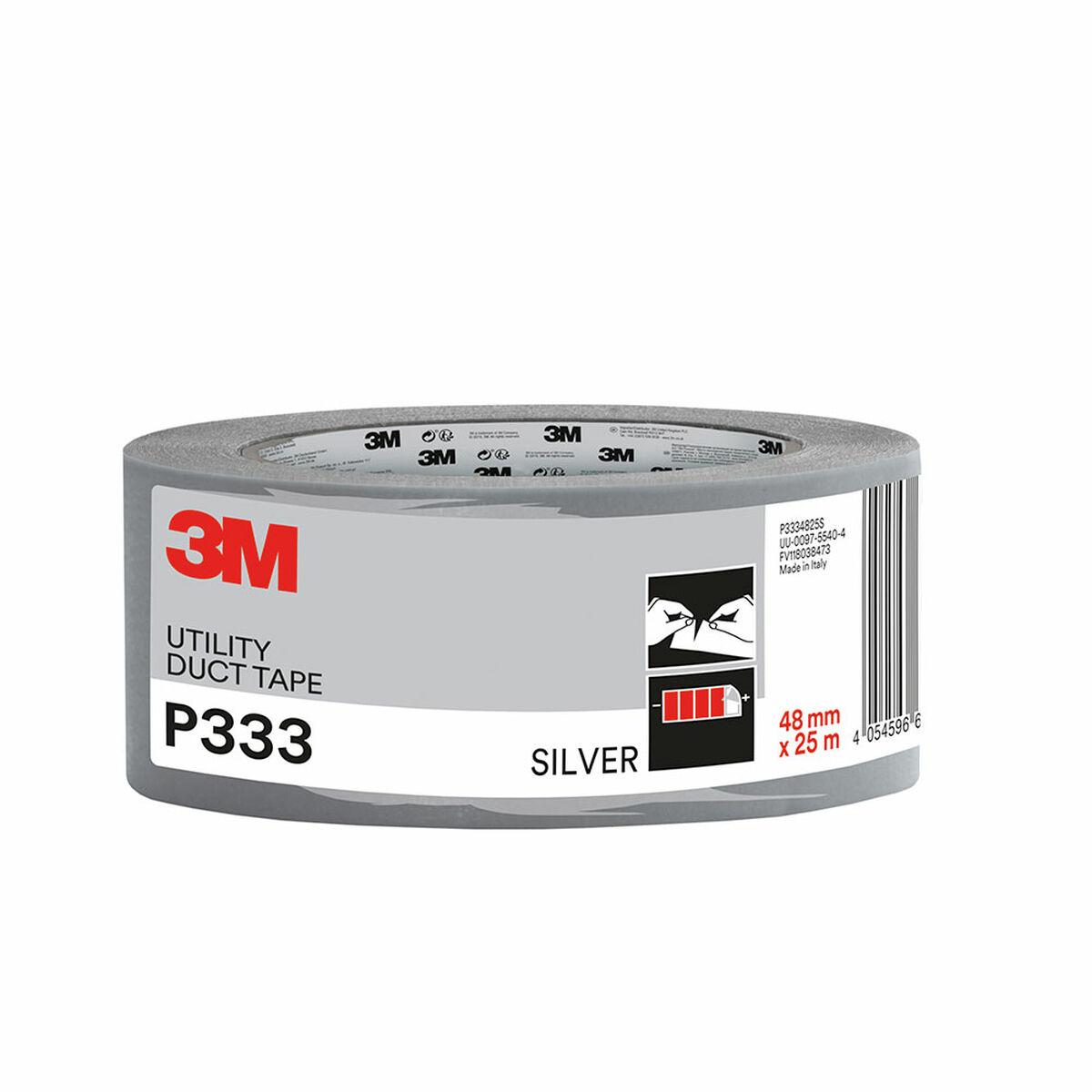 3M gaffertape - sølvfarvet, 48 mm x 25 m