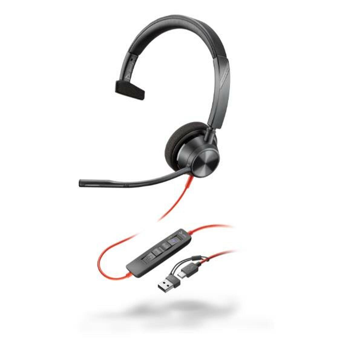 HP 8X216AA headset med mikrofon (monaural) - USB, sort billede