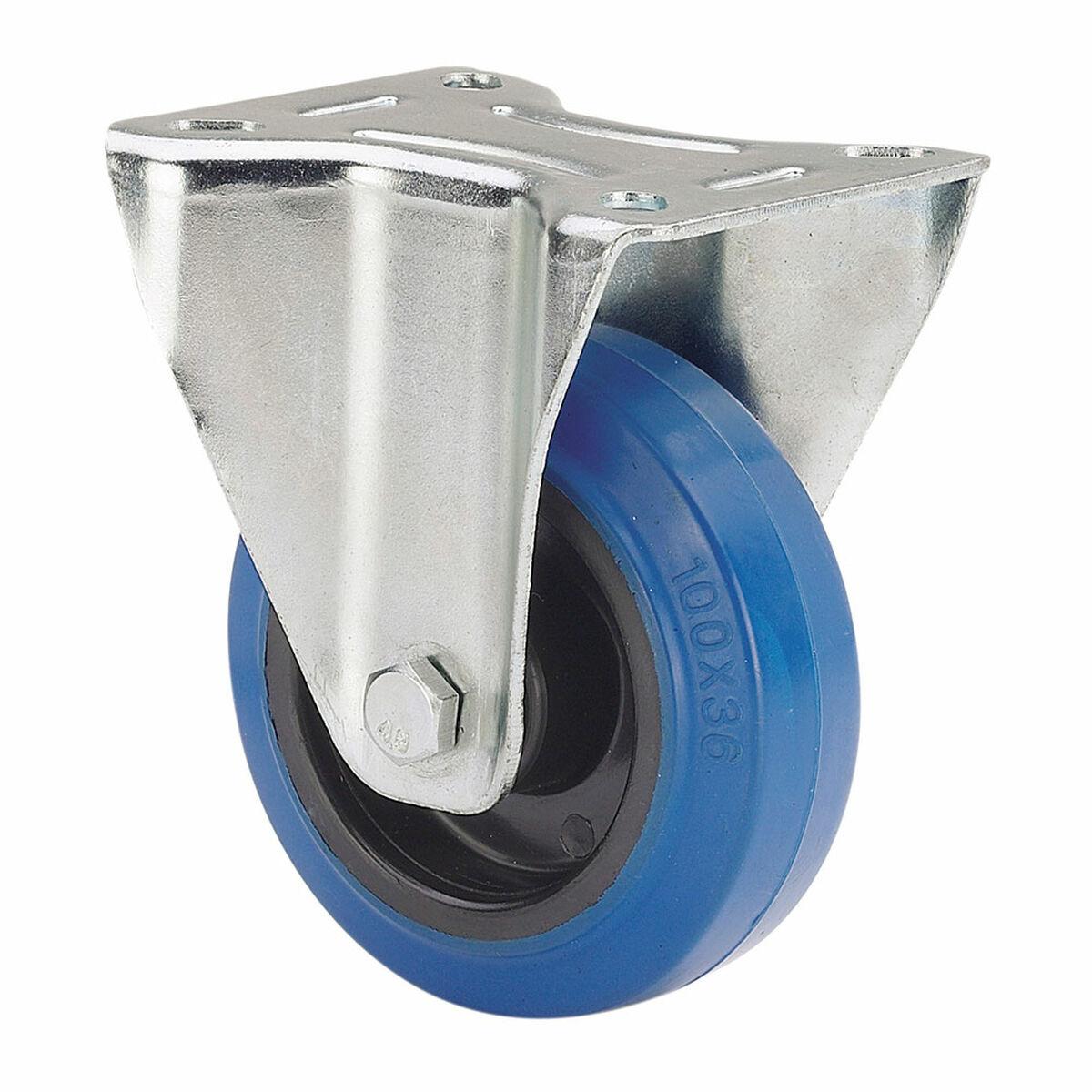 Ruedas Alex møbelhjul - blå gummi/poliamid, Ø 12,5 cm, 130 kg