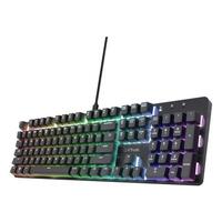 Gaming-tastatur Trust GXT 871 Zora Sort Multifarvet QWERTY Qwerty US