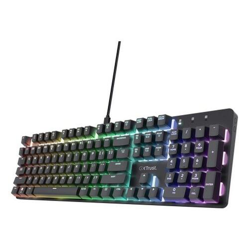 Gaming-tastatur Trust GXT 871 Zora Sort Multifarvet QWERTY Qwerty US