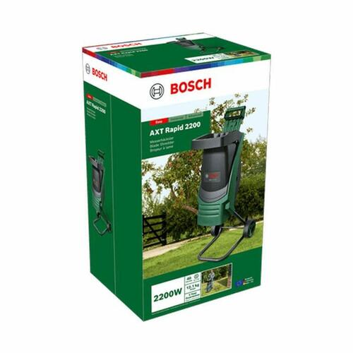 Bosch AXT Rapid - elektrisk flishugger til træ, 2.500 W, mørkegrøn