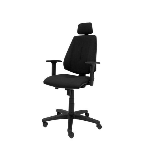 Kontorstol med hovedgærde Montalvos P&C LI840CB Sort