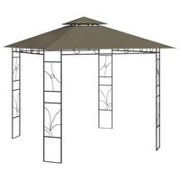 Pavillon 3x3x2,7 m 160 g/m² gråbrun