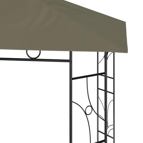 Pavillon 3x3x2,7 m 160 g/m² gråbrun
