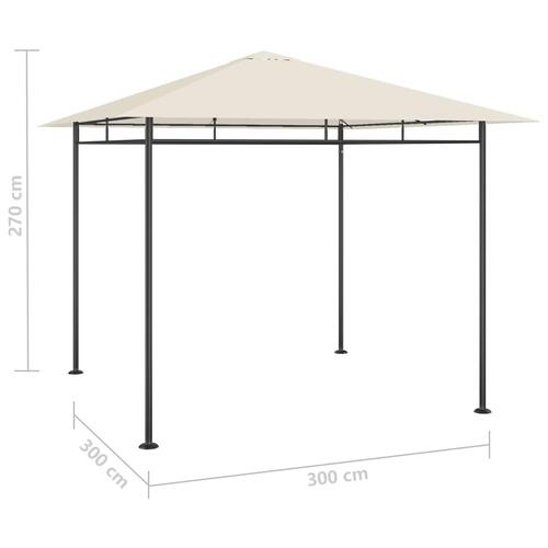 Pavillon 3x3x2,7 m 180 g/m² gråbrun