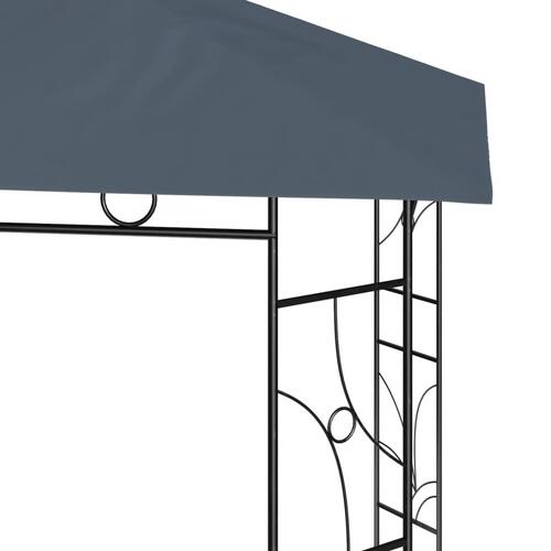 Pavillon 3x3x2,7 m 160 g/m² antracitgrå