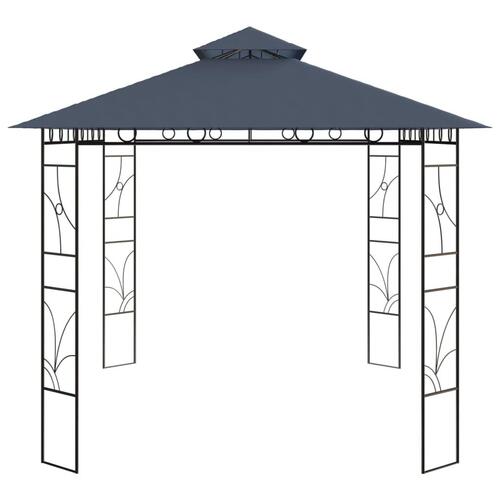 Pavillon 4x3x2,7 m 160 g/m² antracitgrå