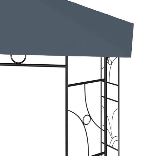 Pavillon 4x3x2,7 m 160 g/m² antracitgrå