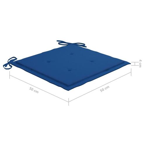 Hynder til havestol 2 stk. 50x50x3 cm oxfordstof kongeblå