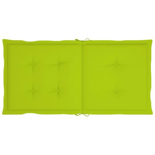 Stolehynde m. lav ryg 6 stk. 100x50x3 cm oxfordstof lysegrøn