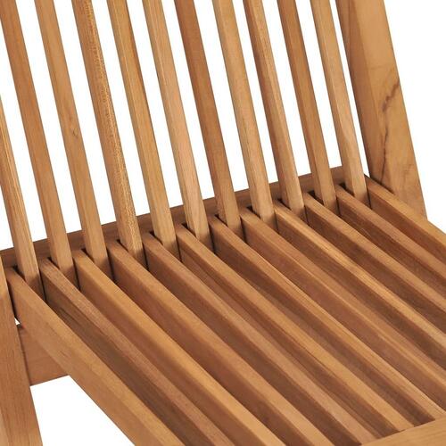Foldbare havestole 4 stk. massivt teaktræ