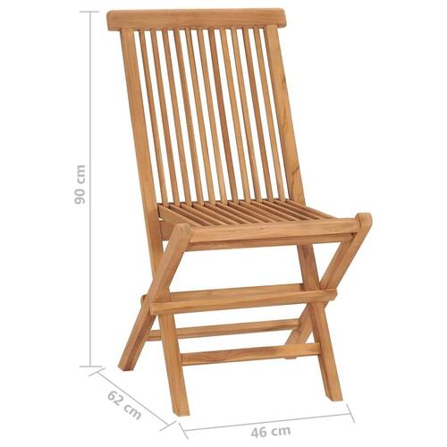 Foldbare havestole 4 stk. massivt teaktræ