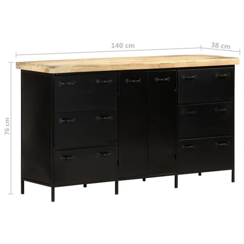Skænk 140x38x76 cm ru mangotræ