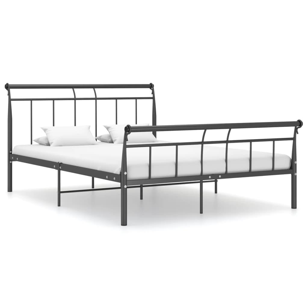 Sengestel 140x200 cm metal sort