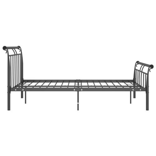 Sengestel 140x200 cm metal sort