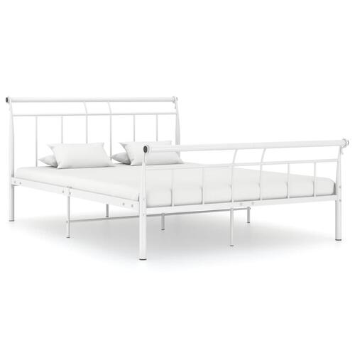 Sengestel 140x200 cm metal hvid