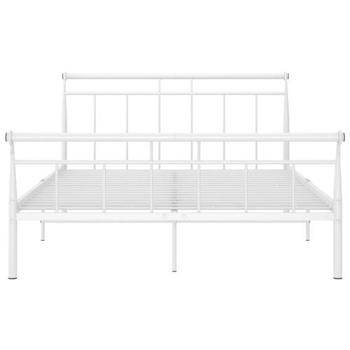 Sengestel 140x200 cm metal hvid