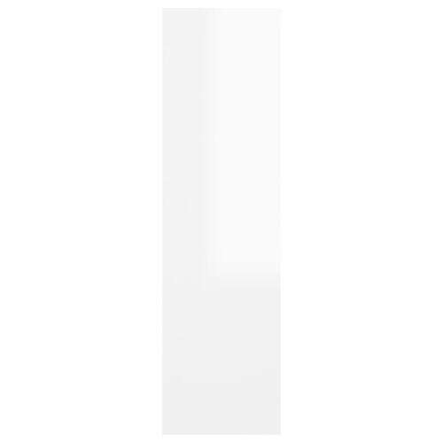 Tv-borde 2 stk. 30,5x30x110 cm konstrueret træ hvid højglans