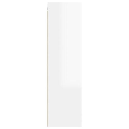 Tv-borde 2 stk. 30,5x30x110 cm konstrueret træ hvid højglans