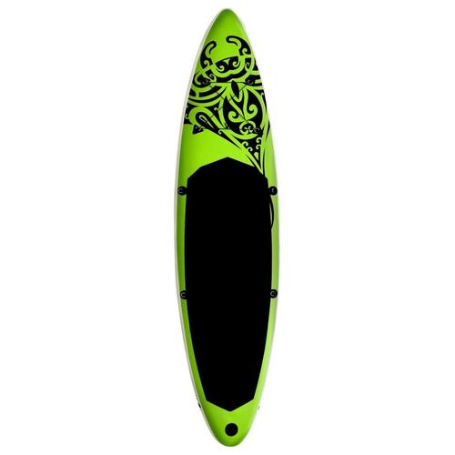 Oppusteligt paddleboardsæt 366x76x15 cm grøn