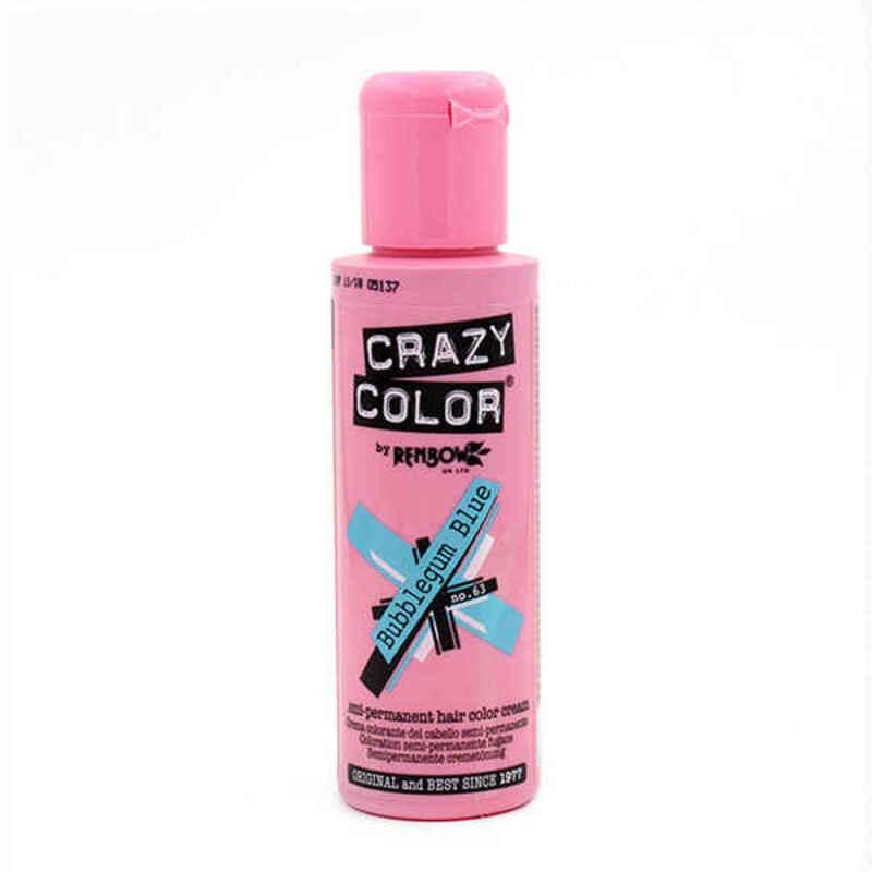 Semi-permanent Farve Crazy Color 002281 Nº 63 Bubblegum Blue (100 ml)