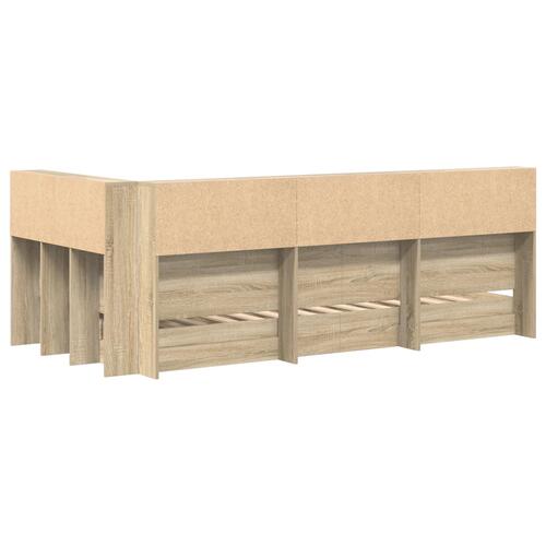 Boghylde seng Sonoma eg 100x200 cm engineered wood