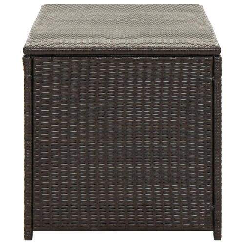 Opbevaringskasse til haven 100x50x50 cm polyrattan brun (OUTLET A)