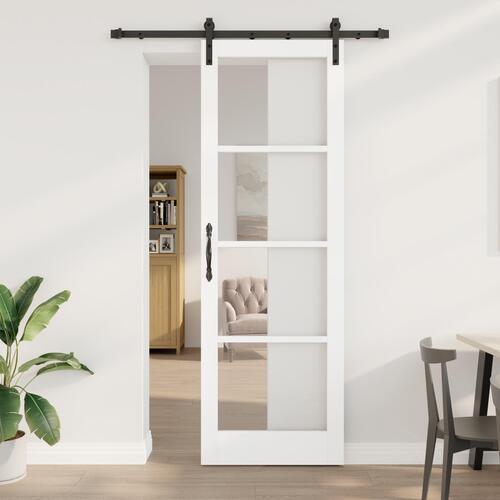 Glidedør med hardware sæt 'ORKDAL'Hvid 78x232 cm