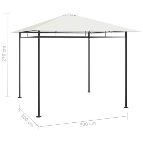 Pavillon 3x3x2,7 m 180 g/m² cremefarvet