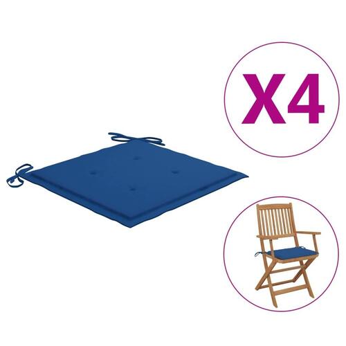 Hynder til havestol 4 stk. 40x40x4 cm oxfordstof kongeblå