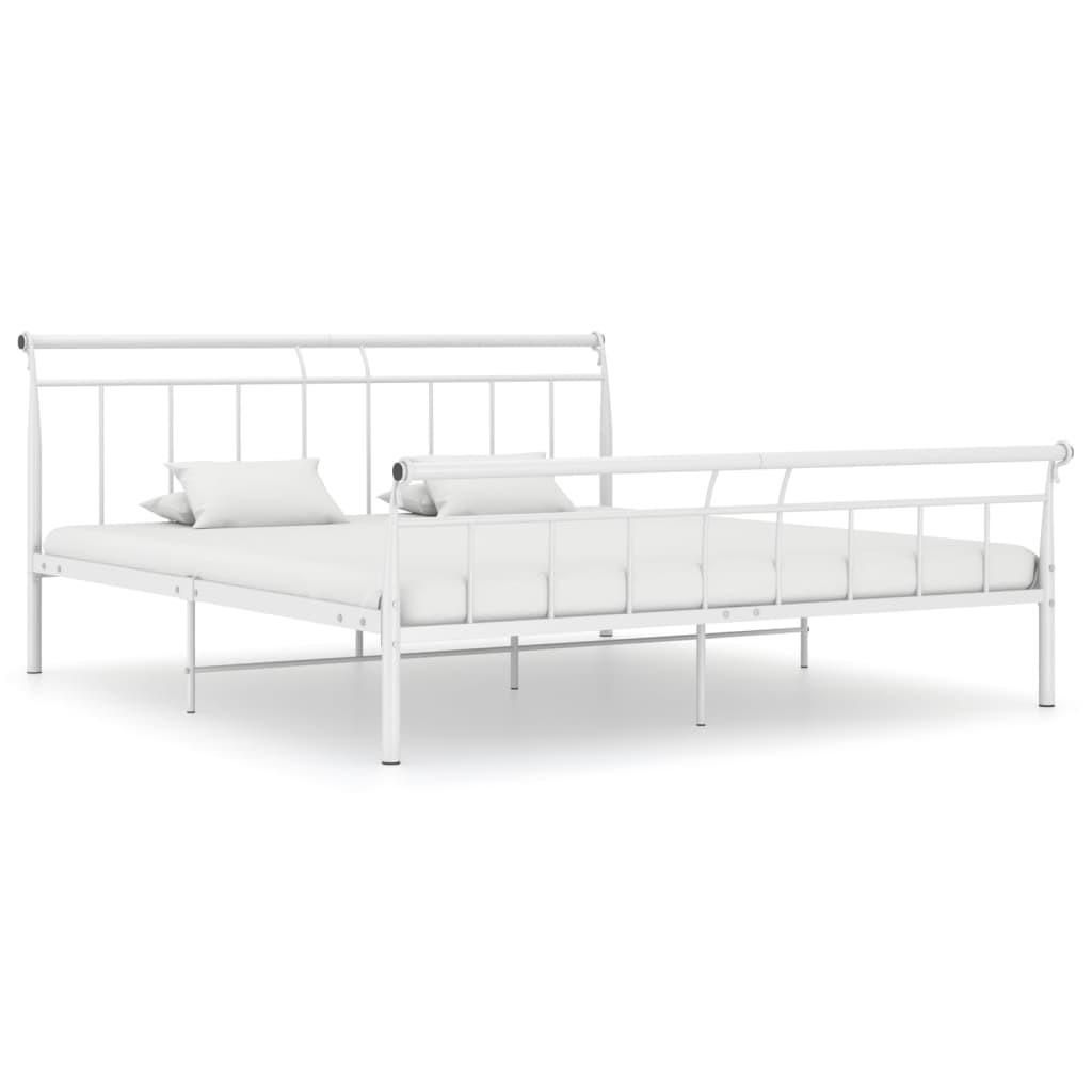 Sengestel 160x200 cm metal hvid