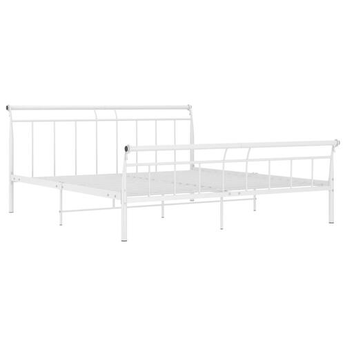 Sengestel 160x200 cm metal hvid