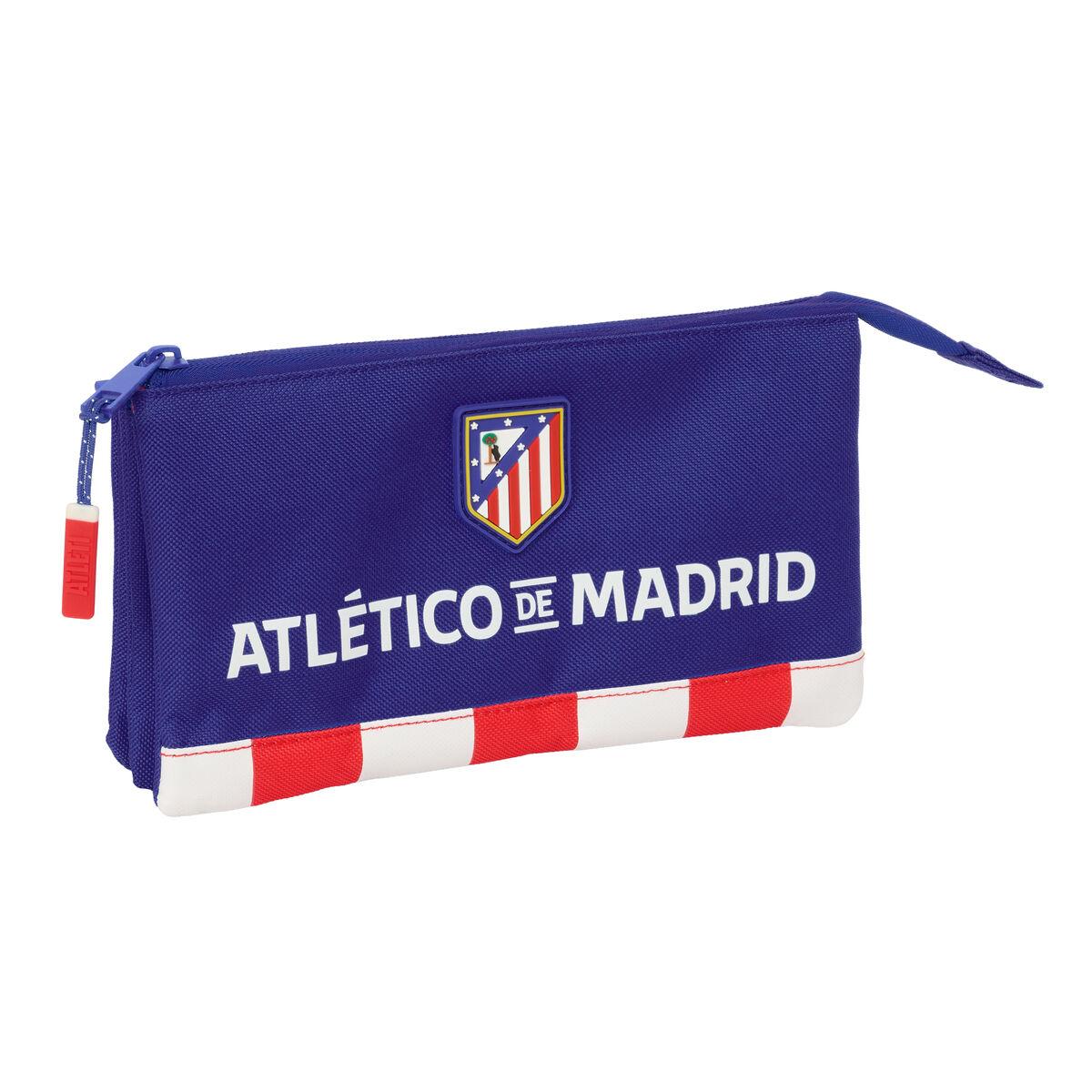 Atlético Madrid tredobbelt penalhus - blå/hvid/rød 22 × 12 × 3 cm