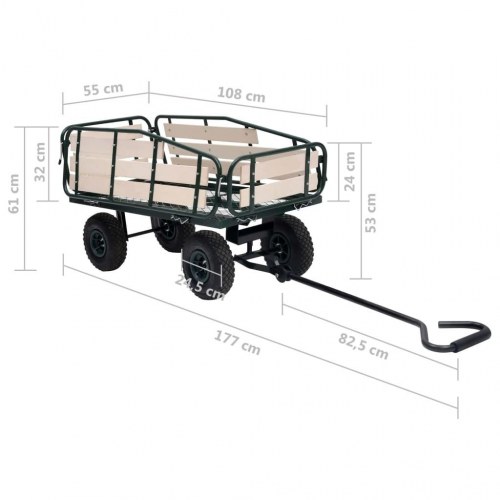 Havevogn 250 kg metal og træ