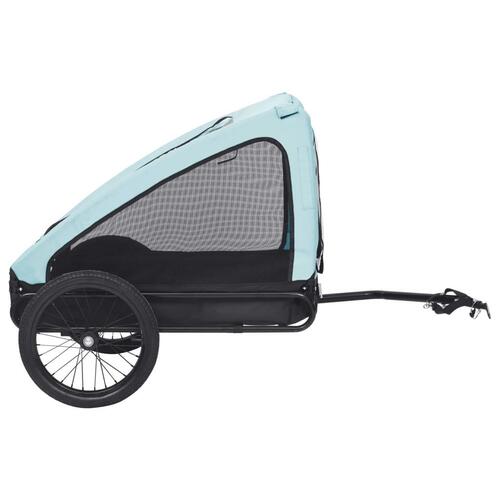 Cykeltrailer til kæledyr blå og sort